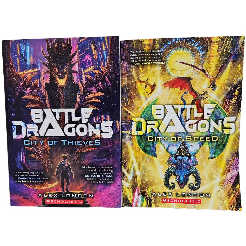 Battle Dragons 2 Book Set Alex London City of Thieves & City of Speed Paperback‎